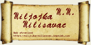 Miljojka Milisavac vizit kartica